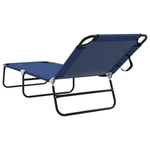Casa si Gradina - Gradina si terasa - Mobilier exterior - Scaune si sezlonguri gradina - Sezlong pliabil portabil Albastru 600D Oxfor Fabric - Infinity.ro