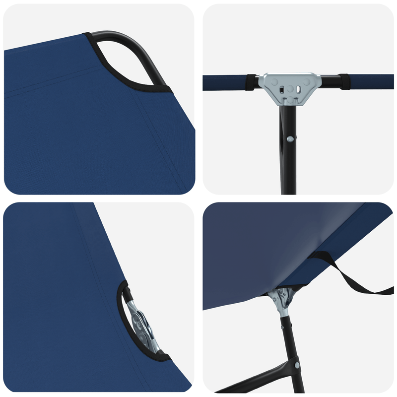 Casa si Gradina - Gradina si terasa - Mobilier exterior - Scaune si sezlonguri gradina - Sezlong pliabil portabil Albastru 600D Oxfor Fabric - Infinity.ro