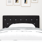 Casa si Gradina - Mobilier - Paturi si accesorii - Accesorii paturi - Tablie de pat cu nasturi negru 100 cm catifea - Infinity.ro