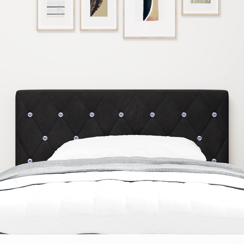 Casa si Gradina - Mobilier - Paturi si accesorii - Accesorii paturi - Tablie de pat cu nasturi negru 100 cm catifea - Infinity.ro