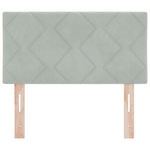 Casa si Gradina - Mobilier - Paturi si accesorii - Accesorii paturi - Tablie de pat model romboidal gri deschis 80 cm catifea - Infinity.ro
