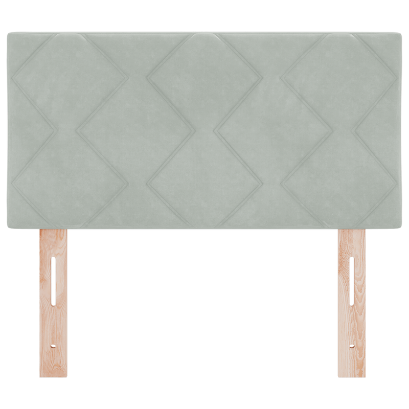 Casa si Gradina - Mobilier - Paturi si accesorii - Accesorii paturi - Tablie de pat model romboidal gri deschis 80 cm catifea - Infinity.ro
