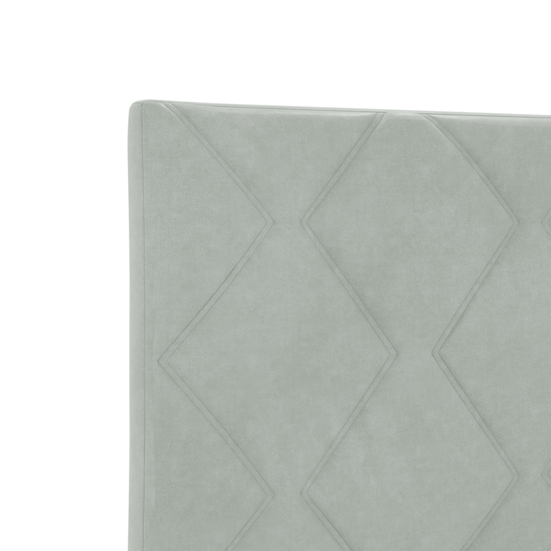 Casa si Gradina - Mobilier - Paturi si accesorii - Accesorii paturi - Tablie de pat model romboidal gri deschis 80 cm catifea - Infinity.ro