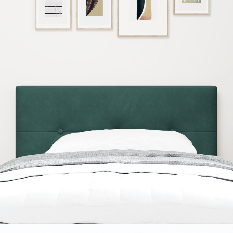 Casa si Gradina - Mobilier - Paturi si accesorii - Accesorii paturi - Tablie de pat cu nasturi verde inchis 90 cm catifea - Infinity.ro