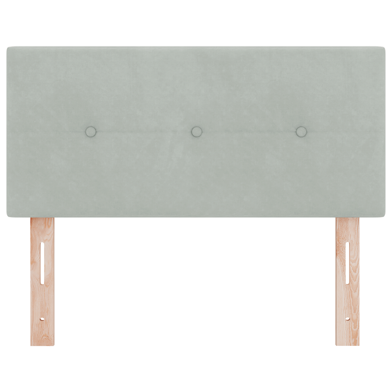 Casa si Gradina - Mobilier - Paturi si accesorii - Accesorii paturi - Tablie de pat cu nasturi gri deschis 90 cm catifea - Infinity.ro