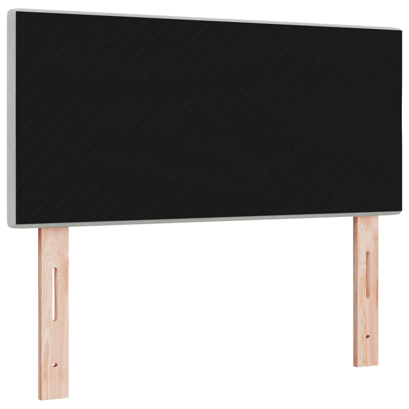 Casa si Gradina - Mobilier - Paturi si accesorii - Accesorii paturi - Tablie de pat cu nasturi gri deschis 90 cm catifea - Infinity.ro