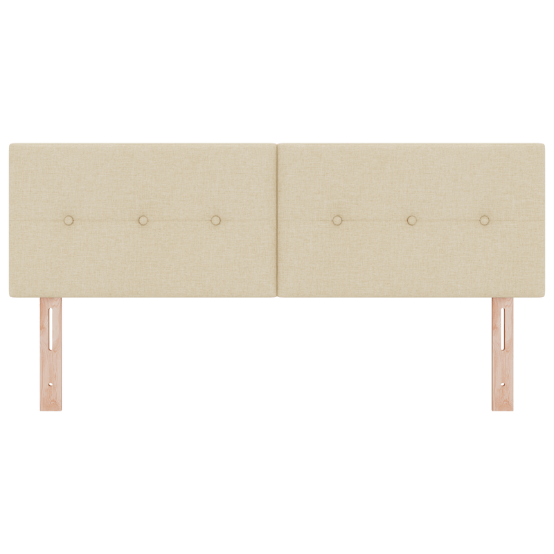 Casa si Gradina - Mobilier - Paturi si accesorii - Accesorii paturi - Tablie de pat cu nasturi crem 160 cm textil - Infinity.ro