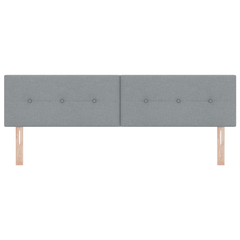 Casa si Gradina - Mobilier - Paturi si accesorii - Accesorii paturi - Tablie de pat cu nasturi gri deschis 180 cm textil - Infinity.ro