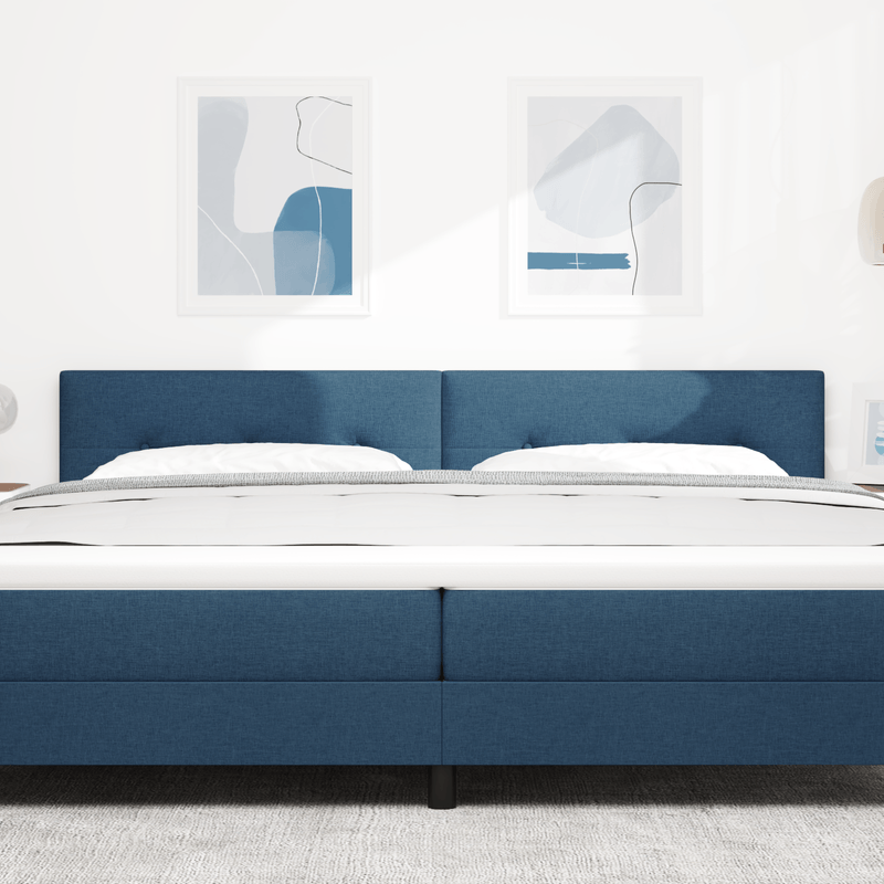 Casa si Gradina - Mobilier - Paturi si accesorii - Accesorii paturi - Tablie de pat cu nasturi albastru 200 cm textil - Infinity.ro