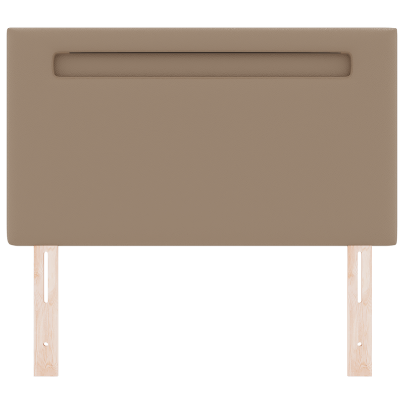 Casa si Gradina - Mobilier - Paturi si accesorii - Accesorii paturi - Tablie de pat design simplu cappuccino 100 cm piele ecologica - Infinity.ro