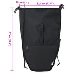 Sport si Outdoor - Ciclism - Accesorii pentru biciclete - Cosuri si portbagaje biciclete - Geanta pentru bicicleta pentru suportul de bagaje 25 L Negru 32.5x17x57 cm - Infinity.ro