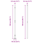 Casa si Gradina - Gradina si terasa - Garduri, panouri si accesorii - Popeti cu placi de baza 7 pcs Ø32mm 78,5cm Otel galvanizat - Infinity.ro
