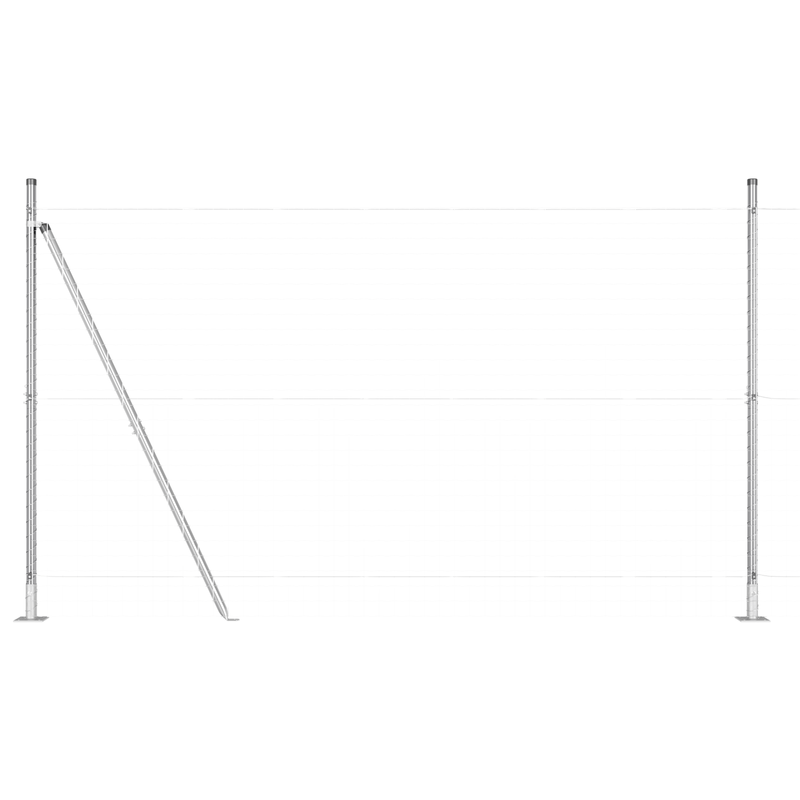 Casa si Gradina - Gradina si terasa - Garduri, panouri si accesorii - Posturi de gard cu placi de baza 7 buc Ø32mm 88.5cm Otel galvanizat - Infinity.ro