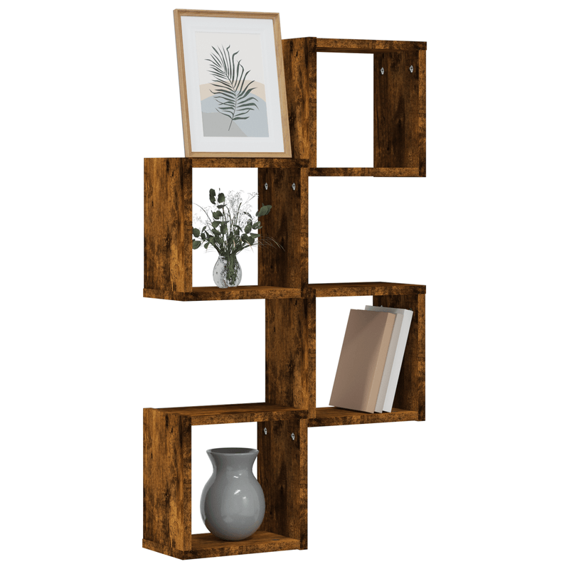 Casa si Gradina - Mobilier - Biblioteci si rafturi - Rafturi - Rafturi plutitoare Stejar fumuriu Lemn prelucrat Mediu - Infinity.ro