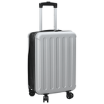 Sport si Outdoor - Articole de voiaj - Genti voiaj - Valiza pliabila cu husa dura de 20in argintie 34 x 23 x 55.5 cm ABS - Infinity.ro