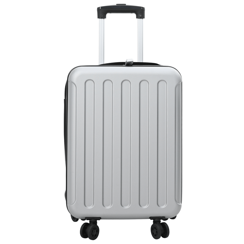 Sport si Outdoor - Articole de voiaj - Genti voiaj - Valiza pliabila cu husa dura de 20in argintie 34 x 23 x 55.5 cm ABS - Infinity.ro