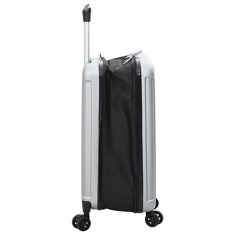 Sport si Outdoor - Articole de voiaj - Genti voiaj - Valiza pliabila cu husa dura de 20in argintie 34 x 23 x 55.5 cm ABS - Infinity.ro