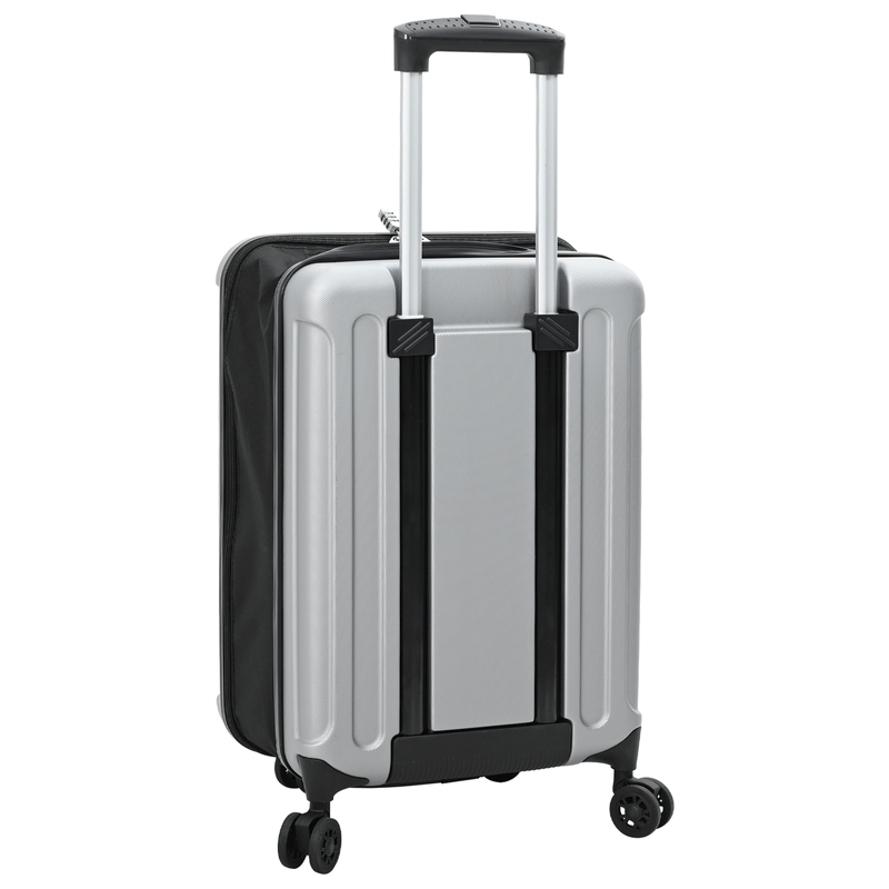 Sport si Outdoor - Articole de voiaj - Genti voiaj - Valiza pliabila cu husa dura de 20in argintie 34 x 23 x 55.5 cm ABS - Infinity.ro