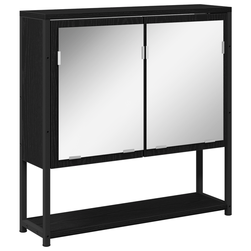 Casa si Gradina - Mobilier - Mobilier baie - Corpuri baie - Dulap cu oglinda de baie, stejar negru, 60x16x60 cm, lemn - Infinity.ro