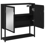 Casa si Gradina - Mobilier - Mobilier baie - Corpuri baie - Dulap cu oglinda de baie, stejar negru, 60x16x60 cm, lemn - Infinity.ro