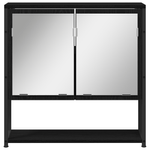 Casa si Gradina - Mobilier - Mobilier baie - Corpuri baie - Dulap cu oglinda de baie, stejar negru, 60x16x60 cm, lemn - Infinity.ro