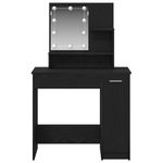 Casa si Gradina - Mobilier - Comode si corpuri - Masute de toaleta - Masuta de toaleta cu LED-uri, stejar negru, 86.5x35x136 cm - Infinity.ro