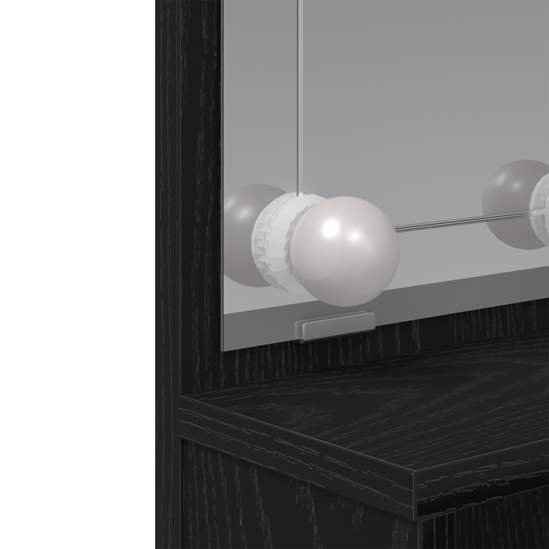 Casa si Gradina - Mobilier - Comode si corpuri - Masute de toaleta - Masuta de toaleta cu LED-uri, stejar negru, 86.5x35x136 cm - Infinity.ro