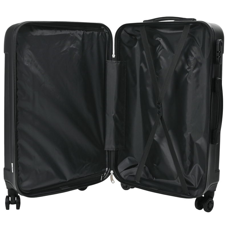 Sport si Outdoor - Articole de voiaj - Genti voiaj - Set de valize 3 piese Carcasa rigida Negru 20" 24" 28" ABS - Infinity.ro