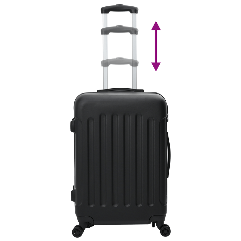 Sport si Outdoor - Articole de voiaj - Genti voiaj - Set de valize 3 piese Carcasa rigida Negru 20" 24" 28" ABS - Infinity.ro