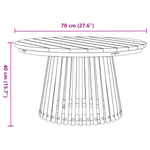 Casa si Gradina - Gradina si terasa - Mobilier exterior - Mese gradina - Masa de cafea pentru gradina Ø70x40 cm din lemn solid de tec - Infinity.ro