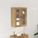Casa si Gradina - Mobilier - Comode si corpuri - Comode - Dulap de perete, usi din sticla, stejar artizanal 69,5x34x90 cm - Infinity.ro