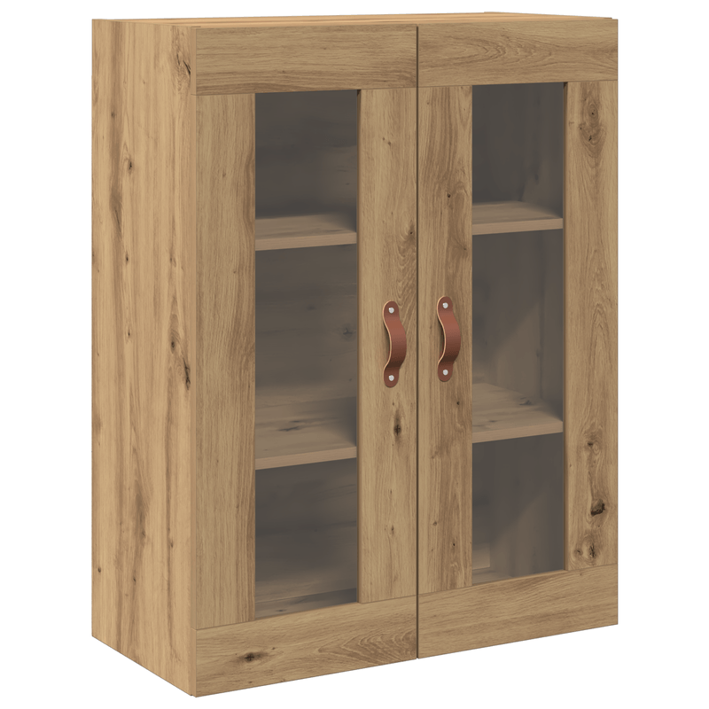 Casa si Gradina - Mobilier - Comode si corpuri - Comode - Dulap de perete, usi din sticla, stejar artizanal 69,5x34x90 cm - Infinity.ro