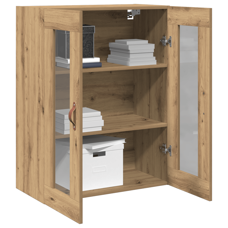 Casa si Gradina - Mobilier - Comode si corpuri - Comode - Dulap de perete, usi din sticla, stejar artizanal 69,5x34x90 cm - Infinity.ro