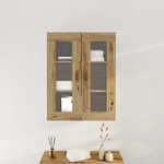 Casa si Gradina - Mobilier - Comode si corpuri - Comode - Dulap de perete, usi din sticla, stejar artizanal 69,5x34x90 cm - Infinity.ro