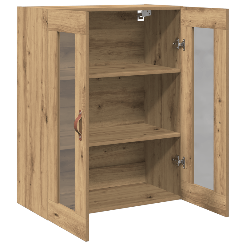 Casa si Gradina - Mobilier - Comode si corpuri - Comode - Dulap de perete, usi din sticla, stejar artizanal 69,5x34x90 cm - Infinity.ro