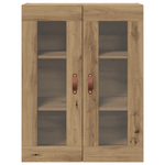 Casa si Gradina - Mobilier - Comode si corpuri - Comode - Dulap de perete, usi din sticla, stejar artizanal 69,5x34x90 cm - Infinity.ro