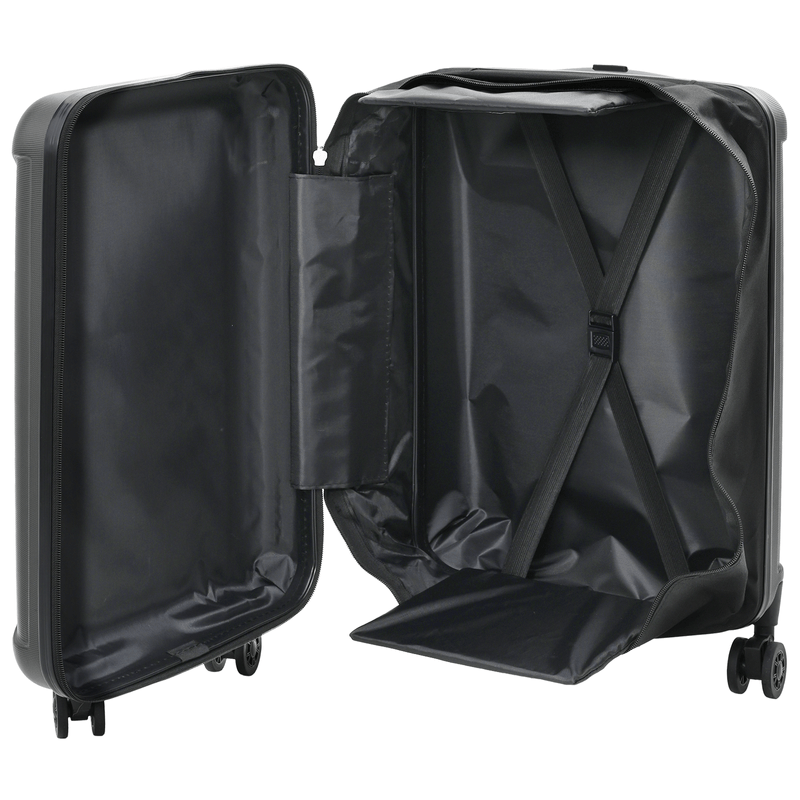 Sport si Outdoor - Articole de voiaj - Genti voiaj - Valiza pliabila cu carcasa dura 20'' gri inchis 34x23x55.5 cm ABS - Infinity.ro