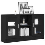 Casa si Gradina - Mobilier - Comode si corpuri - Comode - bufet negru  120x30,5x70 cm din lemn - Infinity.ro