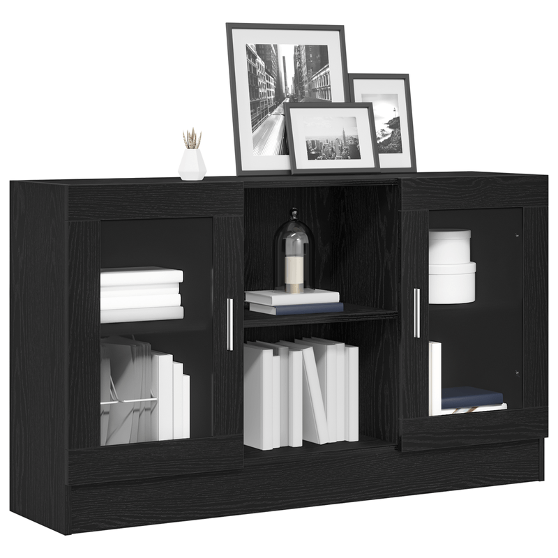 Casa si Gradina - Mobilier - Comode si corpuri - Comode - bufet negru  120x30,5x70 cm din lemn - Infinity.ro