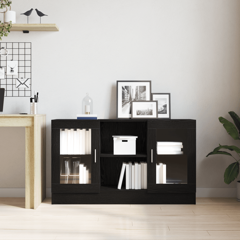 Casa si Gradina - Mobilier - Comode si corpuri - Comode - bufet negru  120x30,5x70 cm din lemn - Infinity.ro
