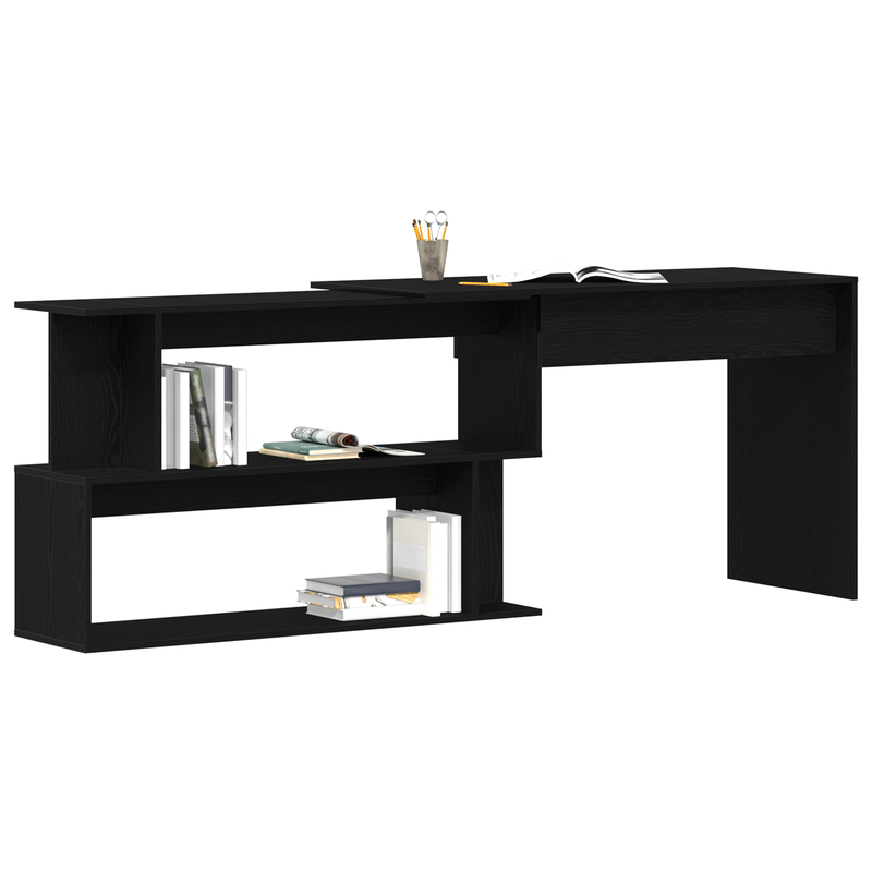 Casa si Gradina - Mobilier - Mese si birouri - Birouri - Birou  Negru Stejar 200x50x76 cm Lemn Prelucrat - Infinity.ro