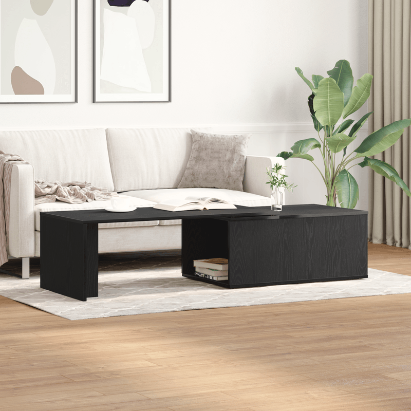 Casa si Gradina - Mobilier - Mese si birouri - Masute de cafea - Masa de cafea  Negru Stejar 150x50x35 cm din lemn compozit - Infinity.ro