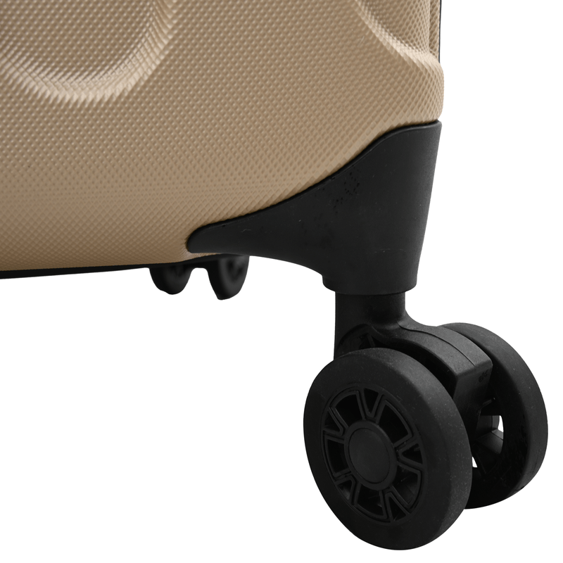 Sport si Outdoor - Articole de voiaj - Genti voiaj - Valiza pliabila din plastic tare 28'' Champagne 50x30x76 cm ABS - Infinity.ro