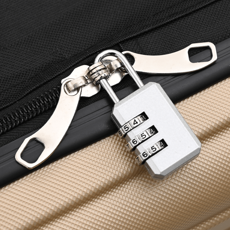 Sport si Outdoor - Articole de voiaj - Genti voiaj - Valiza pliabila din plastic tare 28'' Champagne 50x30x76 cm ABS - Infinity.ro