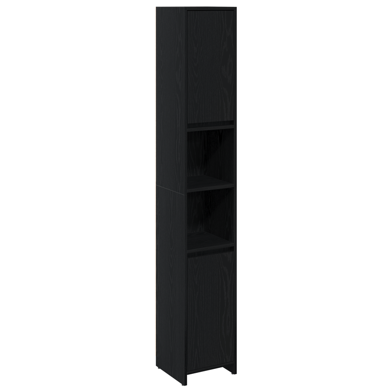 Casa si Gradina - Mobilier - Mobilier baie - Comode baie - Dulap de baie, stejar negru, 30x30x183,5 cm, lemn prelucrat - Infinity.ro