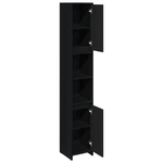 Casa si Gradina - Mobilier - Mobilier baie - Comode baie - Dulap de baie, stejar negru, 30x30x183,5 cm, lemn prelucrat - Infinity.ro