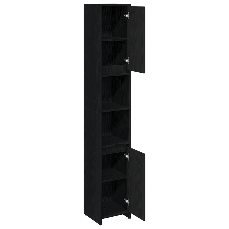 Casa si Gradina - Mobilier - Mobilier baie - Comode baie - Dulap de baie, stejar negru, 30x30x183,5 cm, lemn prelucrat - Infinity.ro