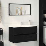 Casa si Gradina - Mobilier - Mobilier baie - Comode baie - Dulap pentru Chiuveta Stejar Negru 80x38.5x45 cm Lemn Prelucrat - Infinity.ro