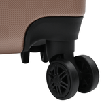 Sport si Outdoor - Articole de voiaj - Genti voiaj - Set valize 3 pcs carcasa dura roz aurie 20” 24” 28” ABS - Infinity.ro