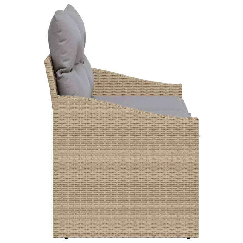 Casa si Gradina - Gradina si terasa - Mobilier exterior - Canapele si fotolii gradina - Canapea de gradina 2 persoane, cu perne, bej, poliratan - Infinity.ro